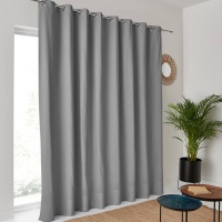 Штора Хлопковая широкая Scnario 260 x 280 см серый LA REDOUTE INTERIEURS  фото, kupilegko.ru